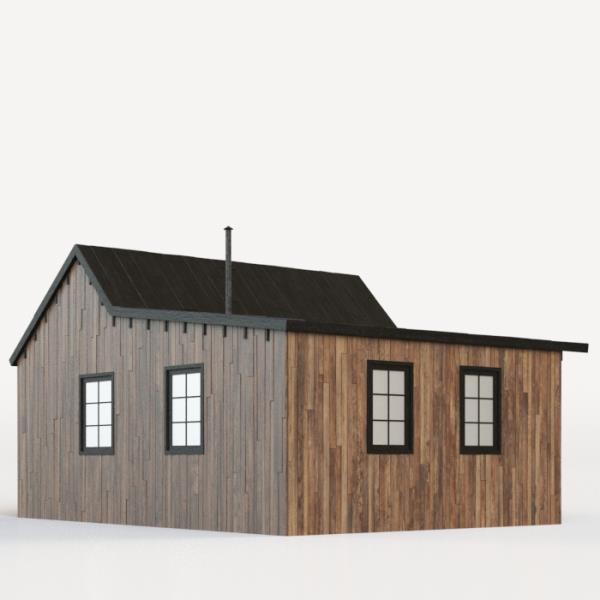 wooden house in wild West  